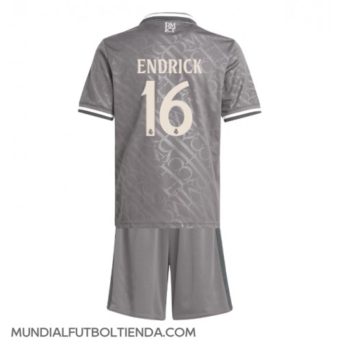 Camiseta Real Madrid Endrick #16 Tercera Equipación Replica 2024-25 para niños mangas cortas (+ Pantalones cortos)